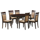 Gabriel 7-piece Extension Leaf Dining Table Set Cappuccino - Home & Sleep Outlet