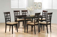Gabriel 7-piece Extension Leaf Dining Table Set Cappuccino - Home & Sleep Outlet