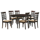 Gabriel 7-piece Extension Leaf Dining Table Set Cappuccino - Home & Sleep Outlet