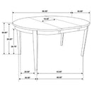 Gabriel 7-piece Extension Leaf Dining Table Set Cappuccino - Home & Sleep Outlet
