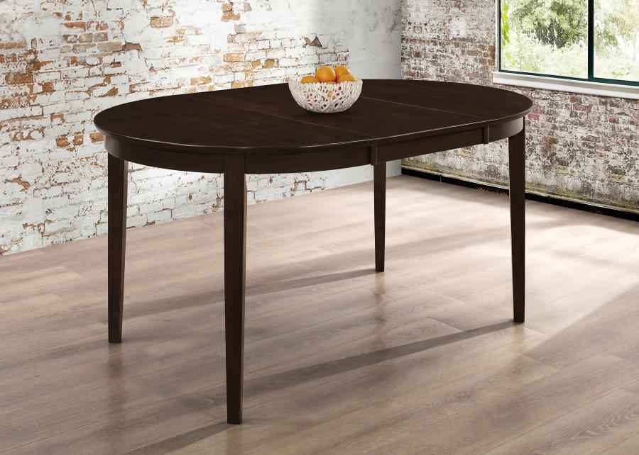 Gabriel Oval 60-inch Extension Leaf Dining Table Cappuccino - Home & Sleep Outlet