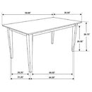 Gabriel 5-piece Rectangular 59-inch Dining Set Cappuccino - Home & Sleep Outlet