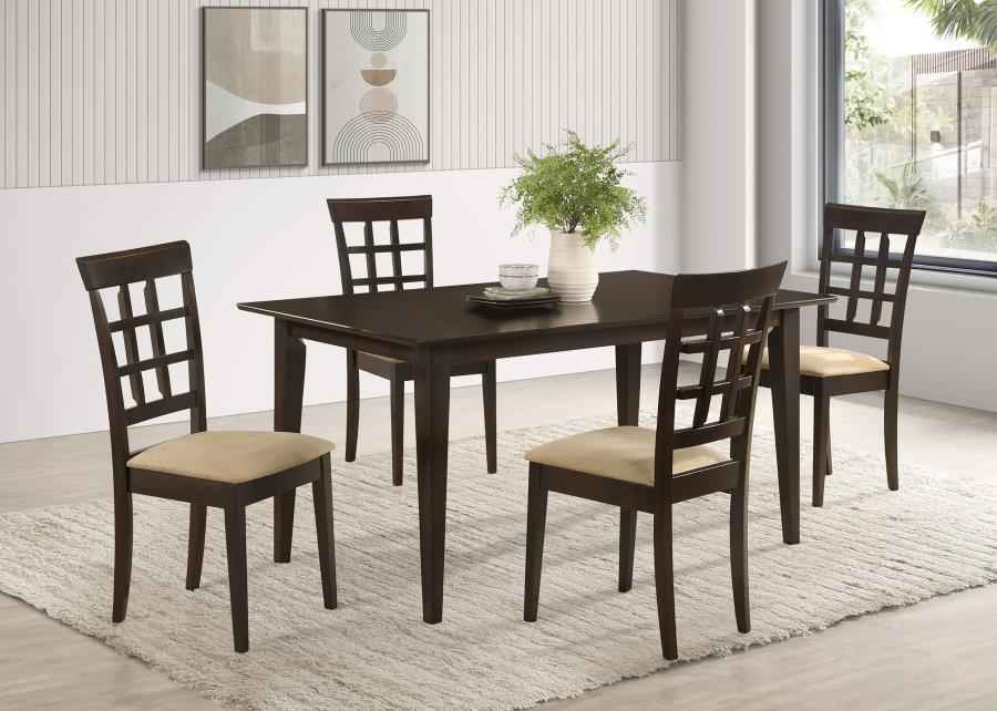 Gabriel 5-piece Rectangular 59-inch Dining Set Cappuccino - Home & Sleep Outlet
