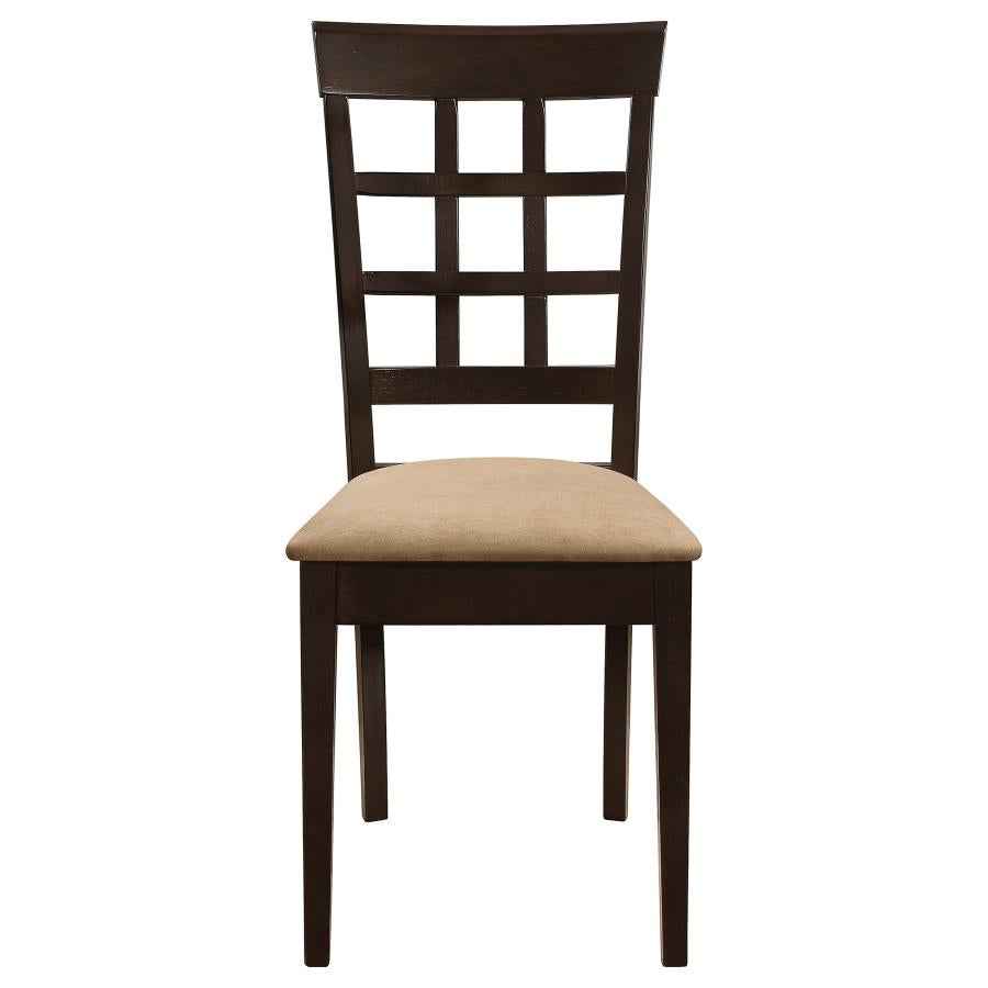 Gabriel Lattice Back Dining Side Chair Cappuccino (Set of 2) - Home & Sleep Outlet