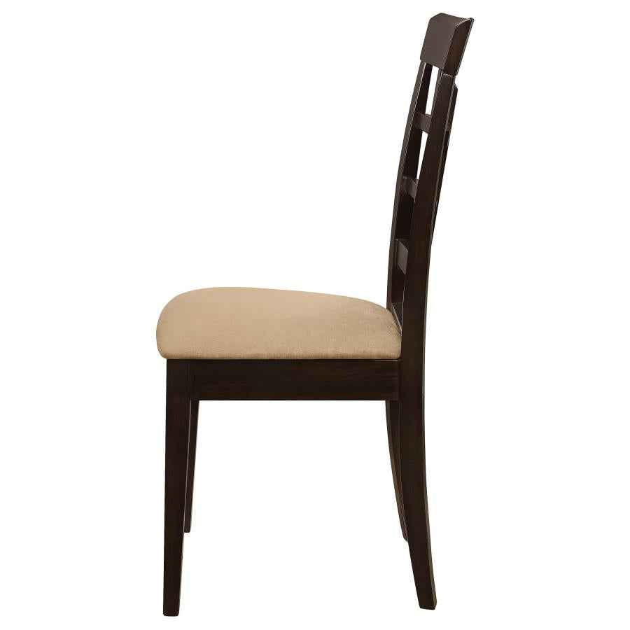 Gabriel Lattice Back Dining Side Chair Cappuccino (Set of 2) - Home & Sleep Outlet
