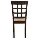 Gabriel Lattice Back Dining Side Chair Cappuccino (Set of 2) - Home & Sleep Outlet
