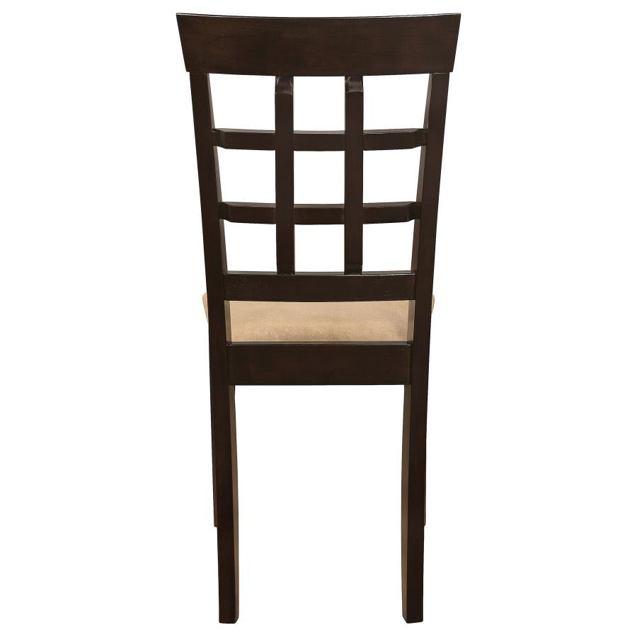 Gabriel Lattice Back Dining Side Chair Cappuccino (Set of 2) - Home & Sleep Outlet