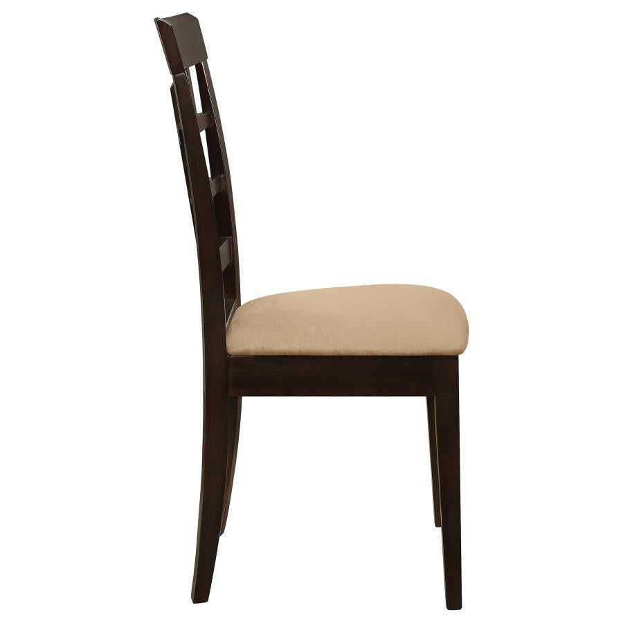 Gabriel Lattice Back Dining Side Chair Cappuccino (Set of 2) - Home & Sleep Outlet