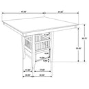 Jaden 5-piece Square Counter Height Dining Set Espresso - Home & Sleep Outlet