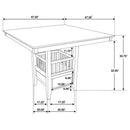 Jaden Square 47-inch Counter Height Dining Table Espresso - Home & Sleep Outlet