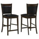 Jaden Upholstered Counter Chair Espresso (Set of 2) - Home & Sleep Outlet