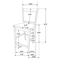 Jaden Upholstered Counter Chair Espresso (Set of 2) - Home & Sleep Outlet