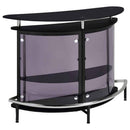 Amarillo Freestanding Glass Top Home Bar Wine Cabinet Black - Home & Sleep Outlet