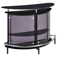 Amarillo Freestanding Glass Top Home Bar Wine Cabinet Black - Home & Sleep Outlet