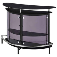 Amarillo Freestanding Glass Top Home Bar Wine Cabinet Black - Home & Sleep Outlet