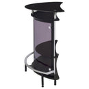 Amarillo Freestanding Glass Top Home Bar Wine Cabinet Black - Home & Sleep Outlet