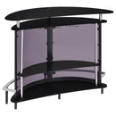 Amarillo Freestanding Glass Top Home Bar Wine Cabinet Black - Home & Sleep Outlet