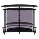 Amarillo Freestanding Glass Top Home Bar Wine Cabinet Black - Home & Sleep Outlet