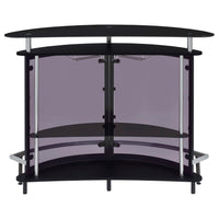 Amarillo Freestanding Glass Top Home Bar Wine Cabinet Black - Home & Sleep Outlet