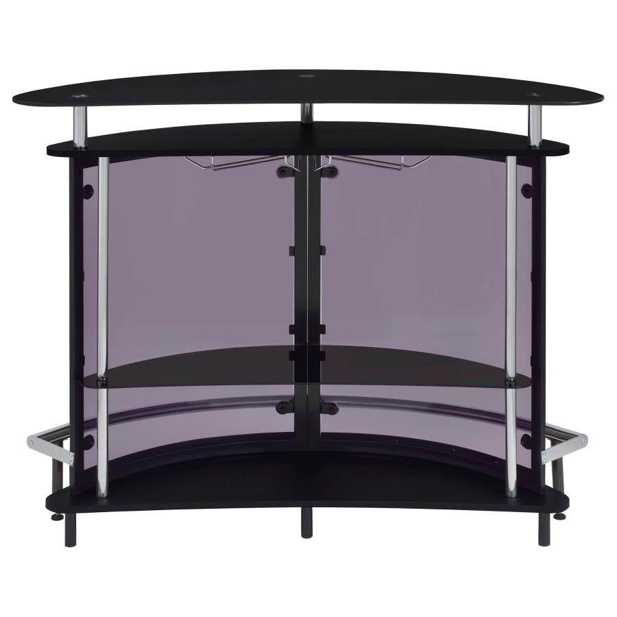 Amarillo Freestanding Glass Top Home Bar Wine Cabinet Black - Home & Sleep Outlet