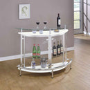 Amarillo Freestanding Glass Top Home Bar Wine Cabinet White - Home & Sleep Outlet