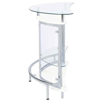 Amarillo Freestanding Glass Top Home Bar Wine Cabinet White - Home & Sleep Outlet