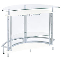 Amarillo Freestanding Glass Top Home Bar Wine Cabinet White - Home & Sleep Outlet