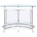 Amarillo Freestanding Glass Top Home Bar Wine Cabinet White - Home & Sleep Outlet