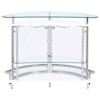 Amarillo Freestanding Glass Top Home Bar Wine Cabinet White - Home & Sleep Outlet