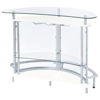 Amarillo Freestanding Glass Top Home Bar Wine Cabinet White - Home & Sleep Outlet