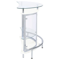 Amarillo Freestanding Glass Top Home Bar Wine Cabinet White - Home & Sleep Outlet