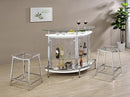 Amarillo Freestanding Glass Top Home Bar Wine Cabinet White - Home & Sleep Outlet