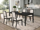 Louise 5-piece Rectangular Extension Leaf Dining Set Black - Home & Sleep Outlet