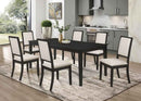Louise 7-piece Rectangular Extension Leaf Dining Set Black - Home & Sleep Outlet