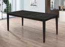 Louise Rectangular 78-inch Extension Leaf Dining Table Black - Home & Sleep Outlet