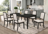 Louise Rectangular 78-inch Extension Leaf Dining Table Black - Home & Sleep Outlet
