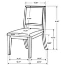 Louise Upholstered Wood Dining Side Chair Black (Set of 2) - Home & Sleep Outlet