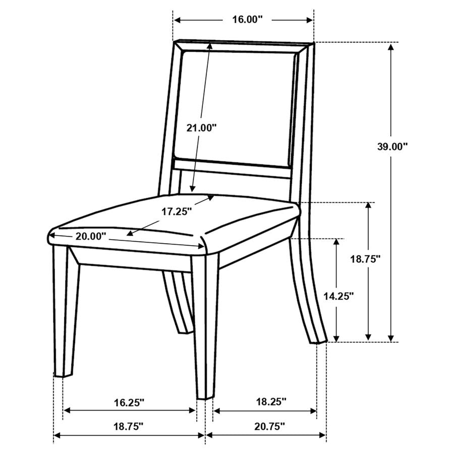 Louise Upholstered Wood Dining Side Chair Black (Set of 2) - Home & Sleep Outlet