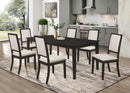 Louise Upholstered Wood Dining Side Chair Black (Set of 2) - Home & Sleep Outlet