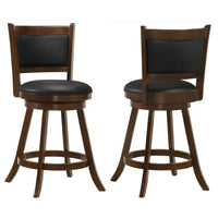 Broxton Upholstered Swivel Counter Chair Chestnut (Set of 2) - Home & Sleep Outlet