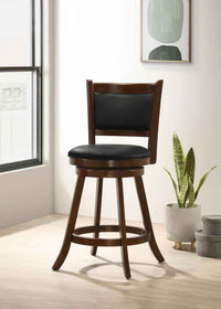 Broxton Upholstered Swivel Counter Chair Chestnut (Set of 2) - Home & Sleep Outlet