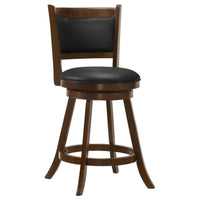 Broxton Upholstered Swivel Counter Chair Chestnut (Set of 2) - Home & Sleep Outlet