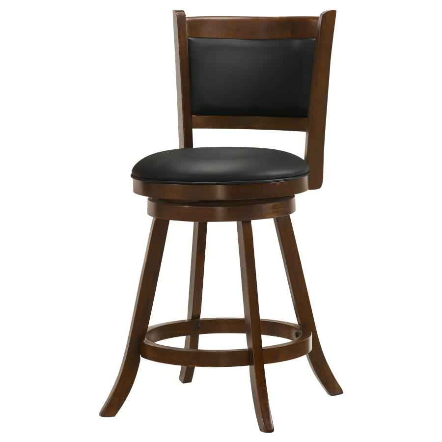 Broxton Upholstered Swivel Counter Chair Chestnut (Set of 2) - Home & Sleep Outlet