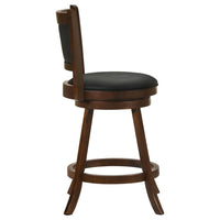 Broxton Upholstered Swivel Counter Chair Chestnut (Set of 2) - Home & Sleep Outlet