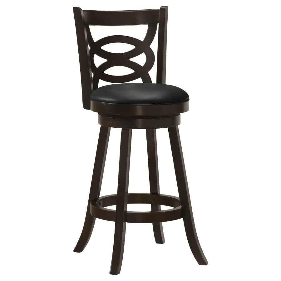 Calecita Wood Swivel Bar Chair Cappuccino (Set of 2)