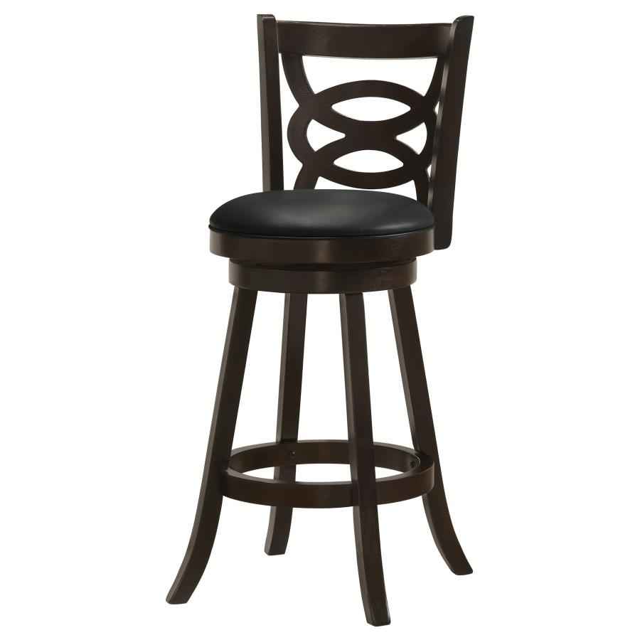 Calecita Wood Swivel Bar Chair Cappuccino (Set of 2)