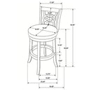 Calecita Wood Swivel Bar Chair Cappuccino (Set of 2)
