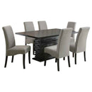 Stanton 7-piece Rectangular Dining Table Set Grey