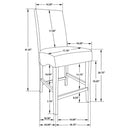 Stanton 5-piece Square Counter Height Dining Table Set Grey