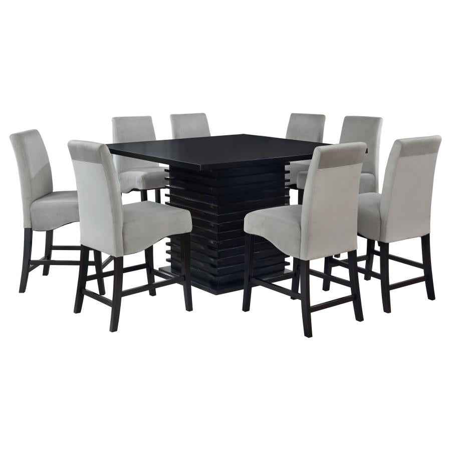 Stanton 9-piece Square Counter Height Dining Table Set Grey